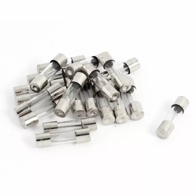20Pcs 250V 25A F25Al Fusion Rapide Tube Verre Fusibles 5 X 20 mm