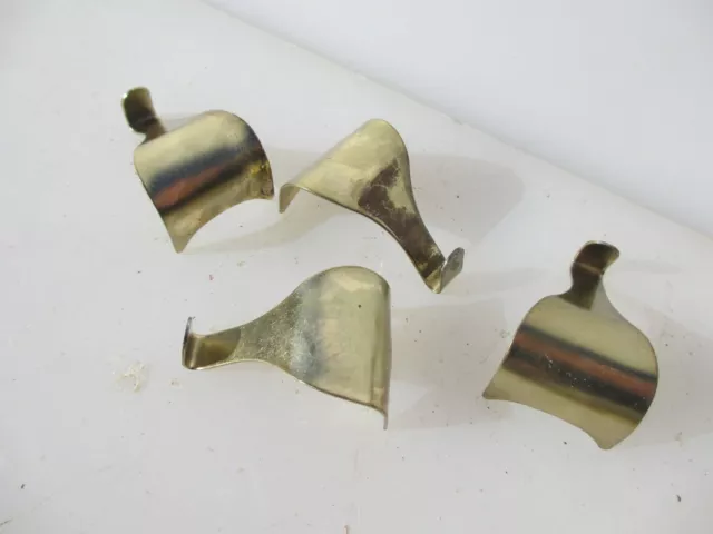 Vintage Gold Picture Rail Hook Moulding Hanging Hooks Frame Mirror Old x4