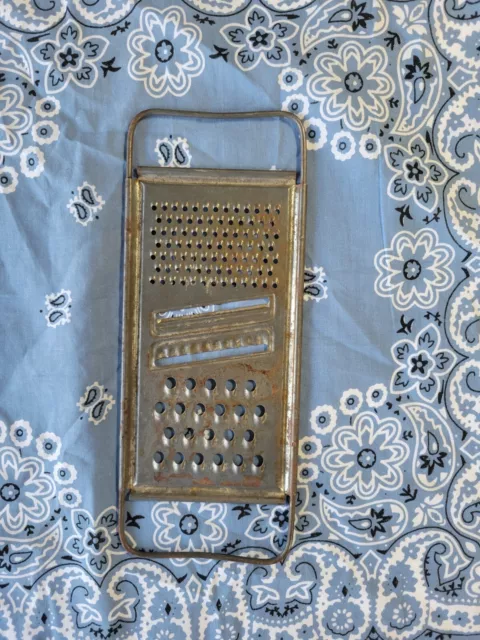 Vintage EKCO Flat Metal Cheese Grater Kitchen Tool great wall hanger