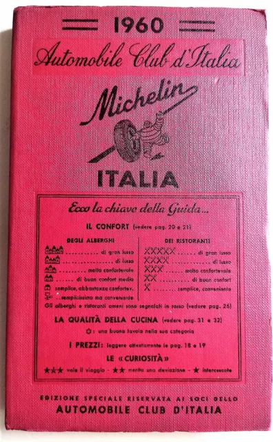 Guida Michelin Italia 1960   Edizione Automobile Club
