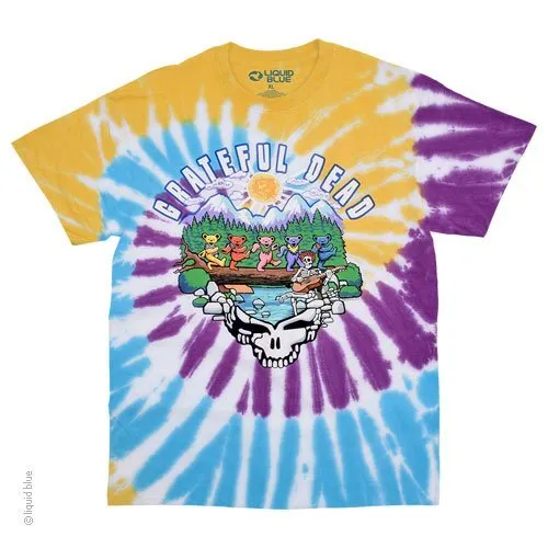 Grateful Dead-Trail Walk-Bears-Syf-Tie Dye T-Shirt S-M-L-Xl-2X