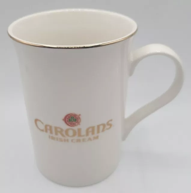 Carolans Irish Cream Coffee Mug White with Gold Rim Collectors Cup. Excellent!