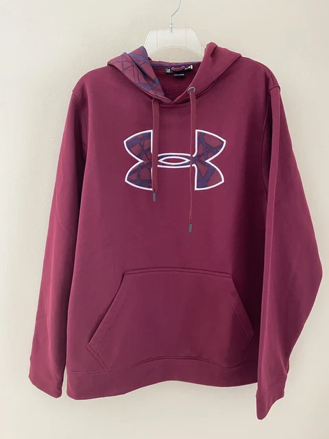Burgundy/Red Color Under Armour Storm Hoodie Sweatshirt Loose/Coupe Size L