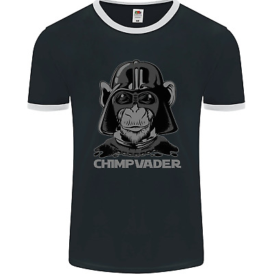 Chimpvader Monkey Ape Chimpanzee Chimp Mens Ringer T-Shirt FotL