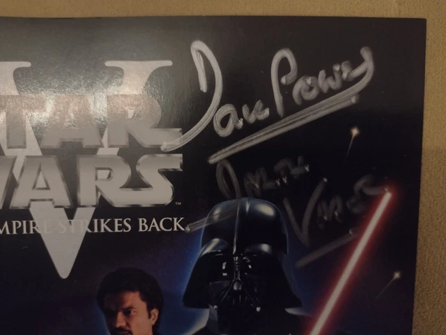 Star Wars: Darth Vader/David Prowse signed 8" X 10" and Empire Strikes DVD cover