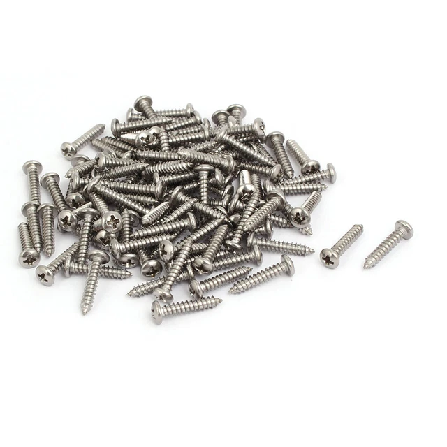 M4x20mm acciaio inox 304 rotonda testa Viti Autofilettanti 100pz