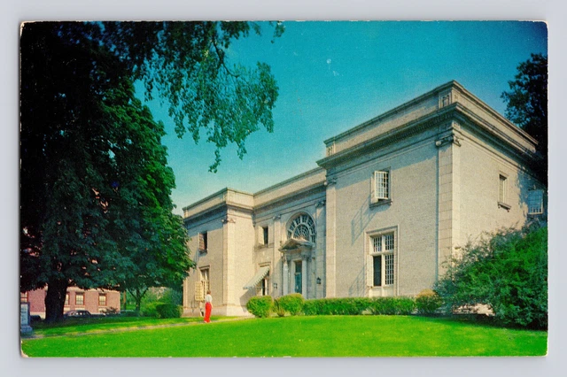 Postcard New York Rochelle NY Public Library Main Street 1960s Unposted Chrome