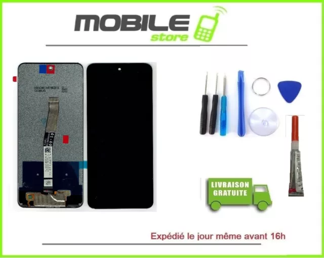 Vitre Tactile + Ecran LCD POUR XIAOMI REDMI NOTE 9S NOIR + outils + colle