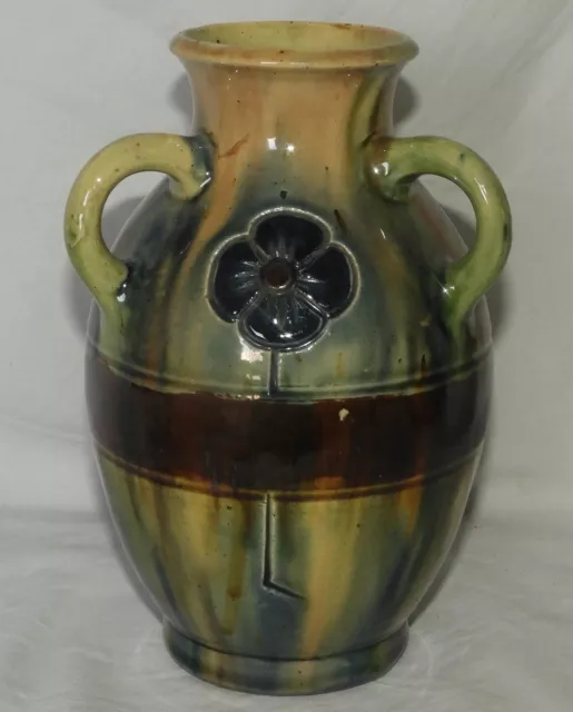 ° Beau vase à anses en Grès vernissé (très bon état)