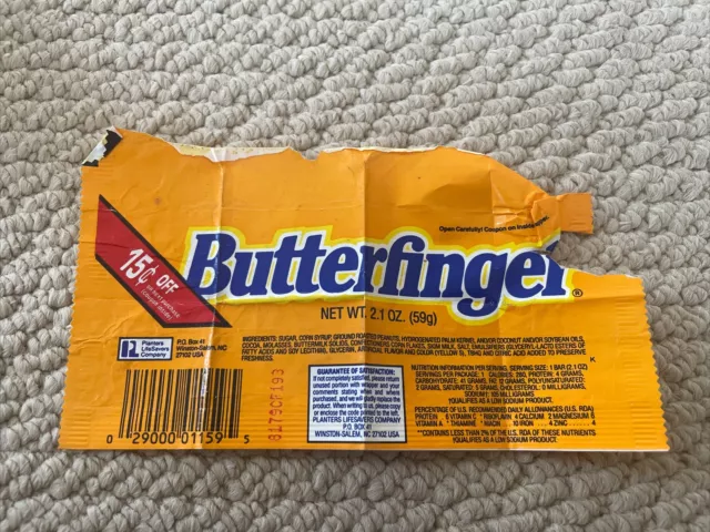 Vintage 1989 Butterfinger Wrapper