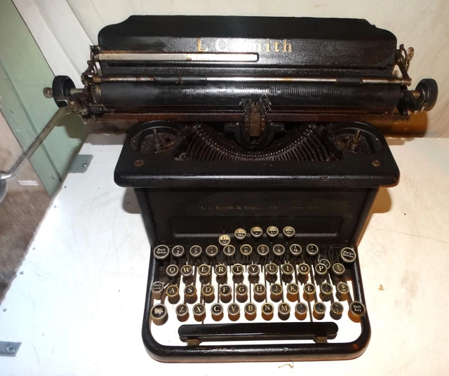 MÁQUINA DE ESCRIBIR LC SMITH & CORONA DE COLECCIÓN FECHA c1920 COLECCIONABLE
