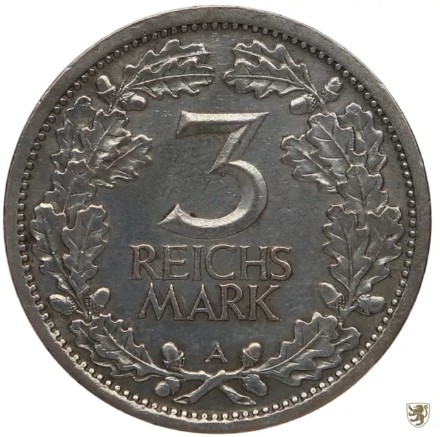 WEIMAR, 3 Mark, 1931 A, Reichsadler, Jg. 349, sehr schön