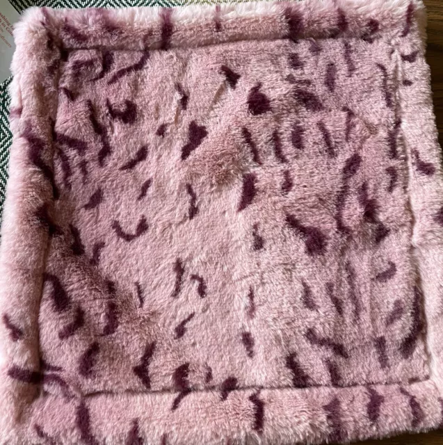 Lovey Animal Print Security Blanket Baby Girl Minky Handsewn USA NEW Pinks 2