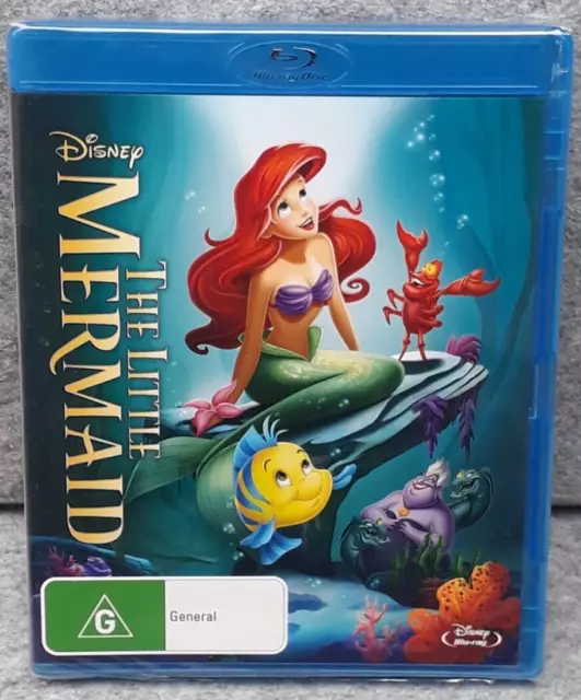 NEW: THE LITTLE MERMAID 1989 Disney Movie Blu-Ray Region ALL Free Fast Post