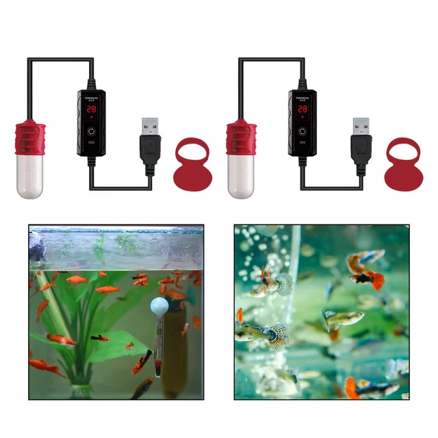 Aquarium Heater with Suction Cup 15-34 Degrees 9°F-59°F Submersible Thermostat
