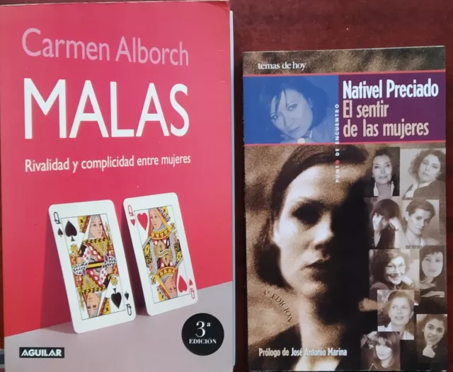 Lote 2 Libros Malas-Carmen Alborch + El Sentir De Las Mujeres-Nativel Preciado