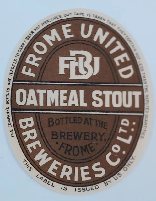 Frome United Breweries Oatmeal Stout bottle label