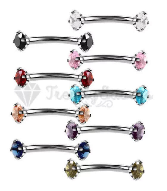 1 Pc Curved Barbell Eyebrow Ring Curved Barbell Banana Bar daith rook jewellery