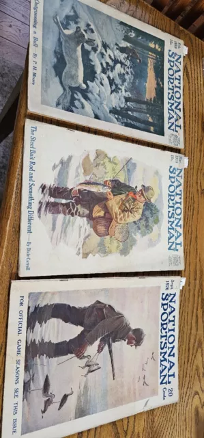 3 National Sportsman Magazines Feb. Mar. 1919 And Sept 1920