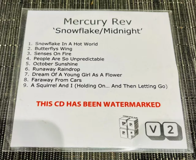 Mercury Rev Rare CD Promo Snowflake / Midnight Watermarké