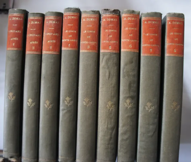 Beau lot Alexandre DUMAS. M Lévy puis Calmann-Lévy. 23 volumes fin XIXè. Reliés. 2