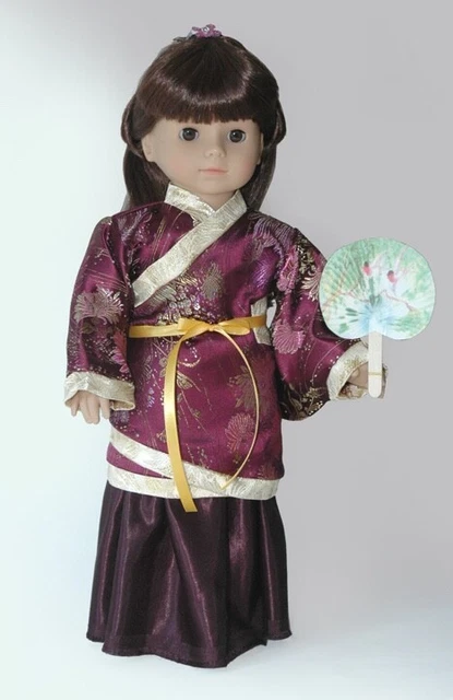 Chinese Dress & Japanese Kimono Print Pattern for 18" American Girl & Slim Dolls 2