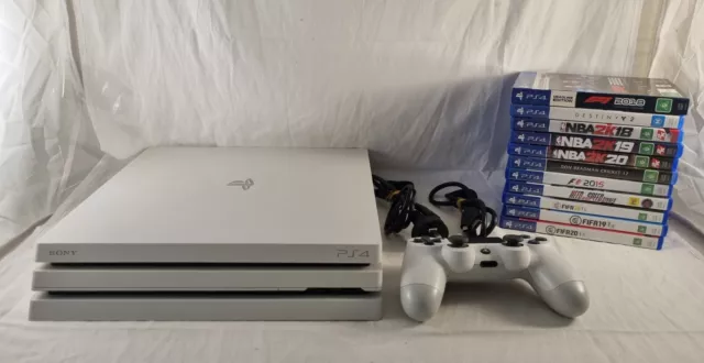 Sony PlayStation 4 PS4 Pro 1TB CUH-7200B Glacier White Game Console Full  Box F/S