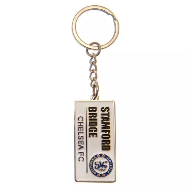 Chelsea FC Embossed Street Sign Keyring - Brand New Official Merchandise