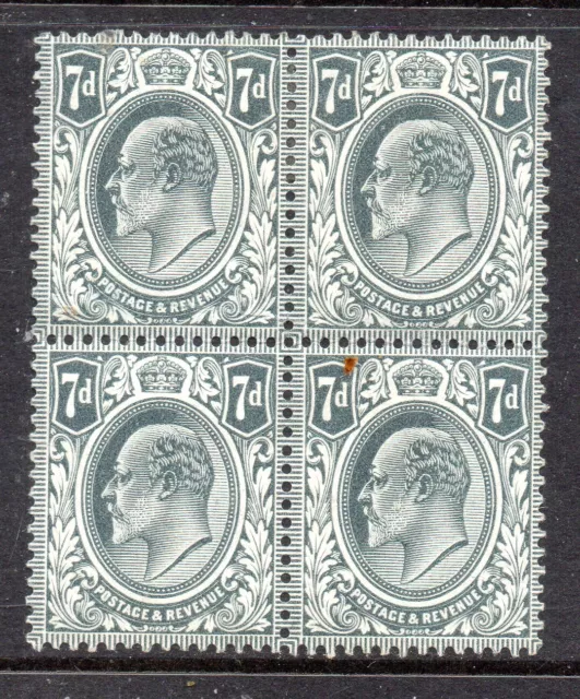 SG249 7d Grey-Black x 4 L/M(2) to MNH(2) CAT £85++