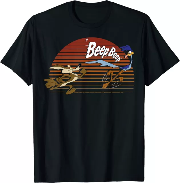 LOONEY TUNES WILE E. Coyote & Road Runner Beep Beep Chase T-Shirt Size ...
