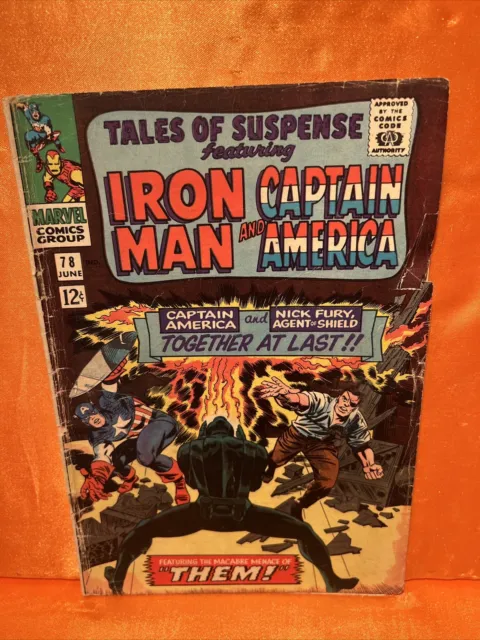 TALES OF SUSPENSE #78 Marvel Comics 1966 Iron Man,  Captain America, Nick Fury