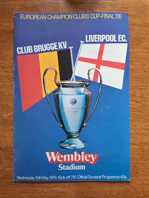 Club Brugge V Liverpool 1978 European Cup Final