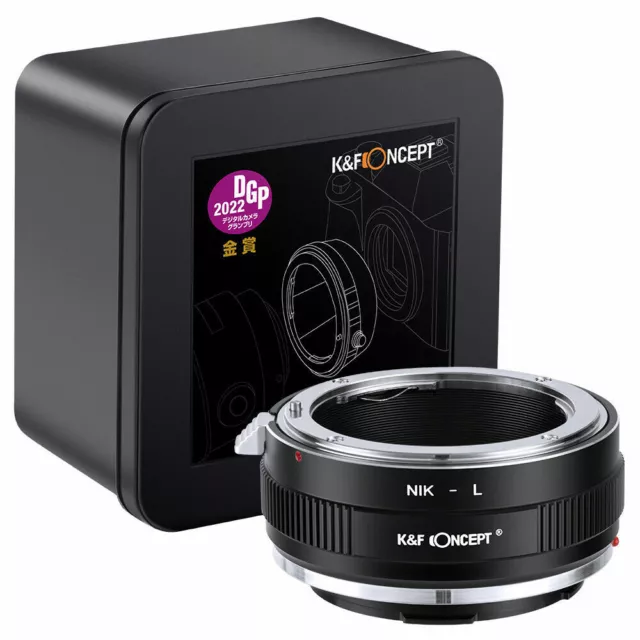 K&F Concept Objektivadapter für Nikon F Objektiv auf L Mount Kamera, NIK-L