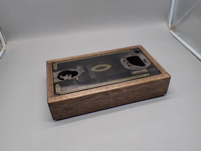 NUEVA Base de Madera para MÁQUINAS DE COSER CANTANTE 66 201 15-91 Caoba Manchada NOGAL