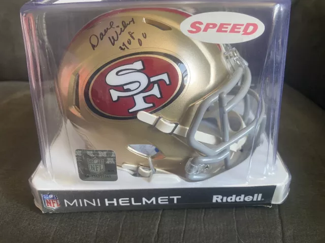 DAVE WILCOX Signed Autographed FRANCISCO 49ERS HOF Speed mini helmet BECKETT CRT