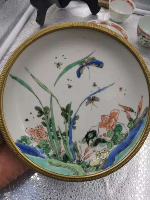 A Beautiful Chinese Kangxi FAMILLE VERTE Porcelain Plate With 19th Century...
