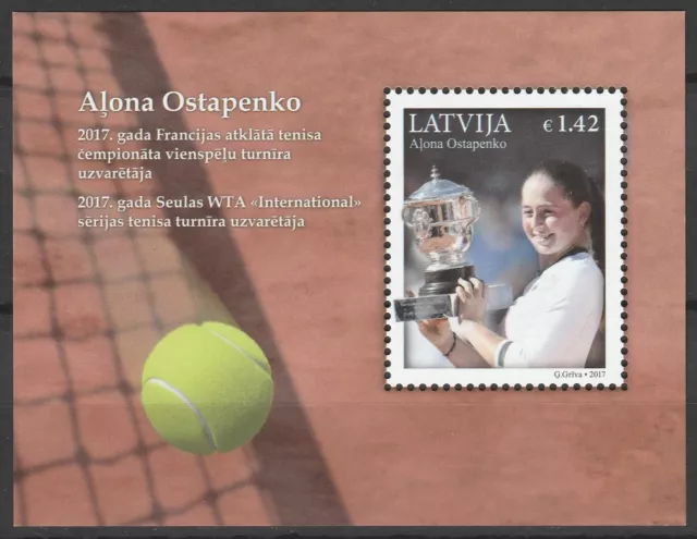 Latvia 2017 Sport, Tennis MNH Block