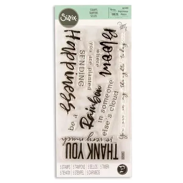 Sizzix Clear Stamps Set 5PK - Sunnyside Sentiments #1