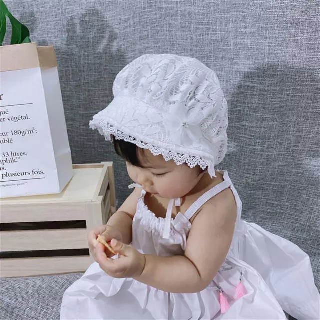 Summer Baby Girl Sun Hat Infant Lace Hats Princess Hat Baby Bonnet Baby Cap