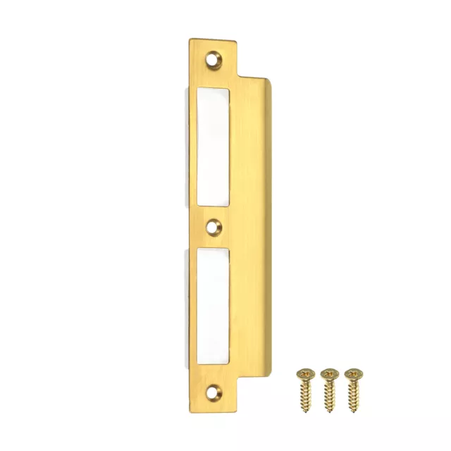 180mm x 40mm 201 Stainless Steel Door Latch Deadbolt Strike Plate, Gold