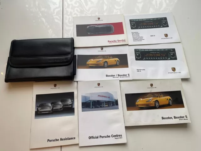 porsche boxter/ boxter s owners manual handbook pack with original wallet