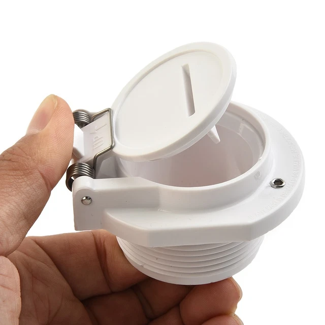VANZACK Grille De Sécurité Murale Pour Piscine - Raccord D'Entrée Avec Crépine ABS Blanc 5.5x5.5cm