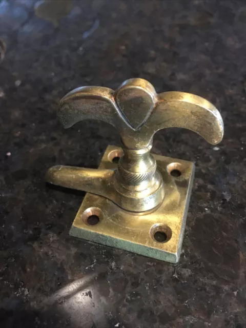 Brass Twist catch or latch antique