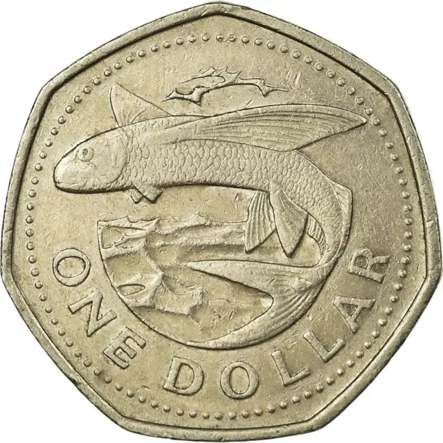 Barbados 1 Dollar Coin | Elizabeth II | Flying Fish | 1988 - 2005