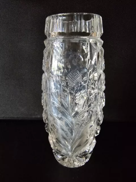Böhmische Kristallvase, um 1930, 160 mm, Sehr guter Erhaltungszustand