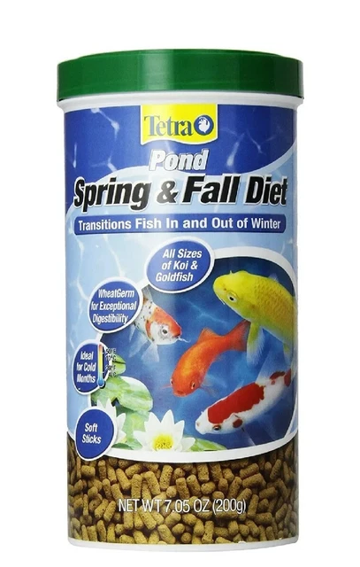TetraPond Spring And Fall Diet 7.05 Ounces, Pond Fish Food, For Goldfish And Koi