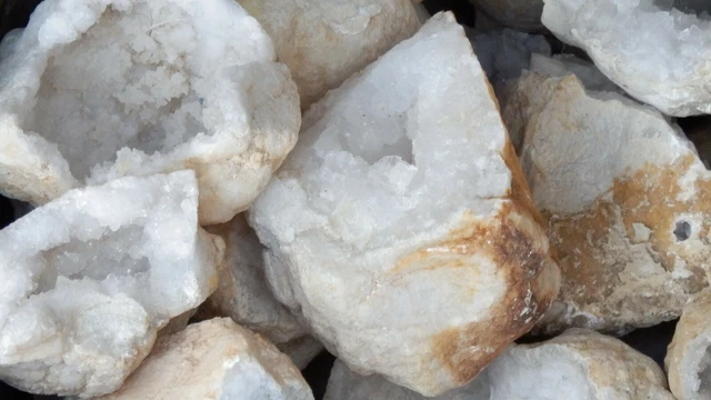 Quarzgeode Quarzdruse, Marokko, 1 kg, schwere/massive Geoden, Abverkauf 11