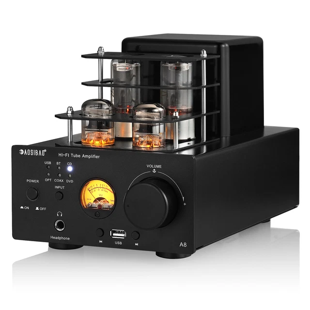 HIFI BLUETOOTH VALVE Tube Amplifier Integrated Power Amp VU Meter