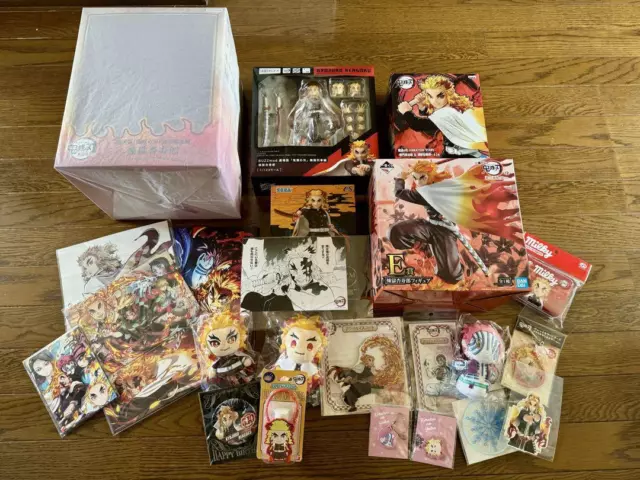 Demon Slayer: Kimetsu no Yaiba Rengoku Kyojuro figures and merchandise bundle