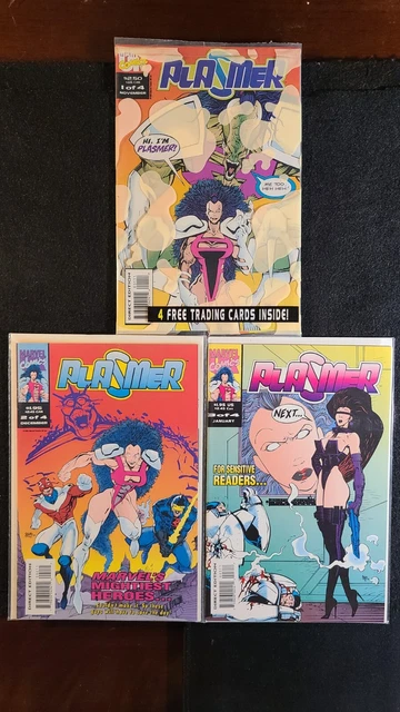 Plasmer #1, 2, 4 (1993 Marvel UK) Lot of 3 Comics